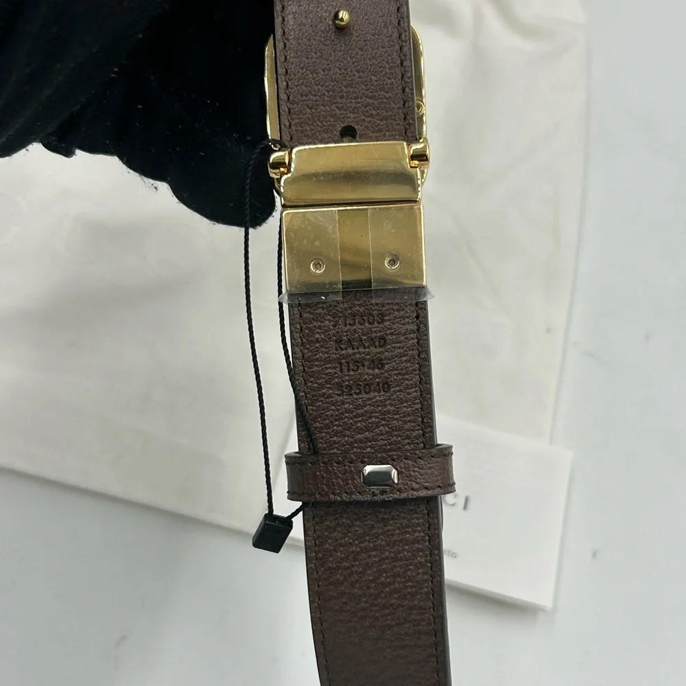 Men's Gucci GG Supreme belt with interlocking G buckle size 115 cm/46 inches